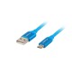 Lanberg CA-USBM-20CU-0010-BL 1 m 2.0 Micro-USB A USB A Azul